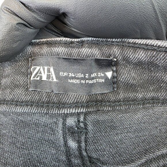 Zara Jeans Womens Size 2 Charcoal Gray Skinny High Rise Join Life Stretch Denim - Picture 9 of 10